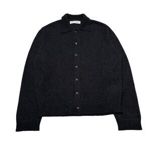 Our Legacy Evening Polo Wool Alpaca Cardigan Sweater Men's 46/S Quiet Luxury